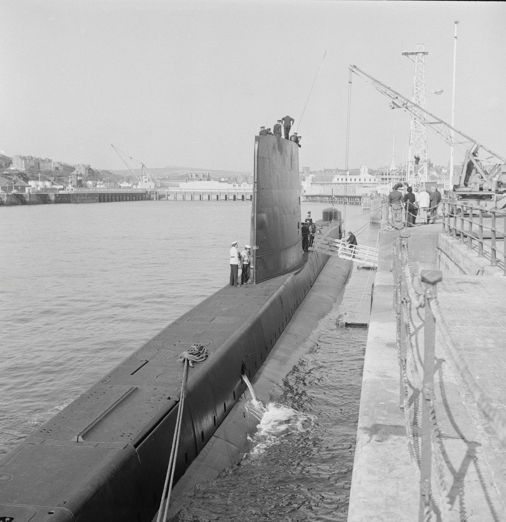 Detail of Submarine in Douglas Harbour by Manx Press Pictures