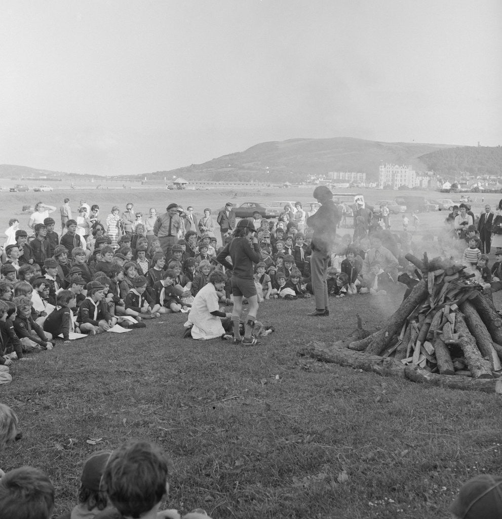 Detail of Cubs camp fire, Ramsey by Manx Press Pictures
