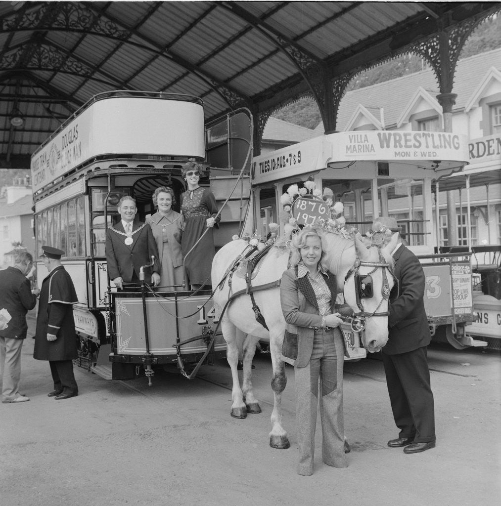 Detail of Horse tram centenary celebrations by Manx Press Pictures