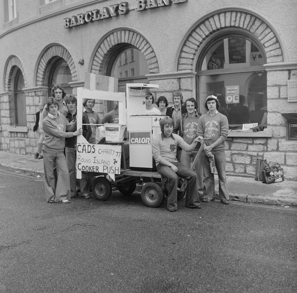 Detail of Sponsored cooker push, Castletown by Manx Press Pictures