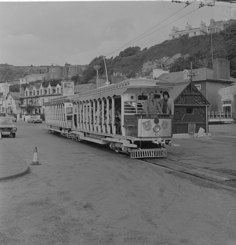 Detail of Silver Manx Electric Railway tram by Manx Press Pictures