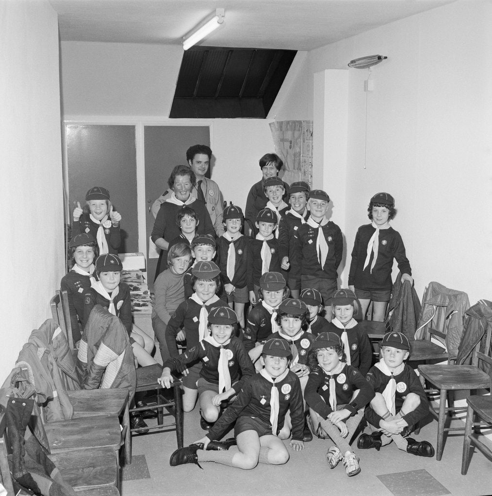 Detail of Cubs or scouts, Myrtle Hall, Isle of Man by Manx Press Pictures