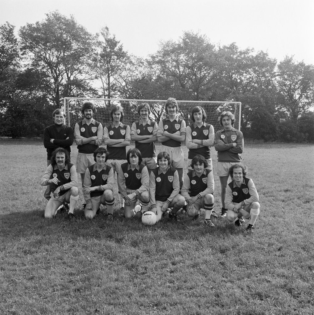 Detail of Men's football match, Blackberry Lane, Isle of Man by Manx Press Pictures