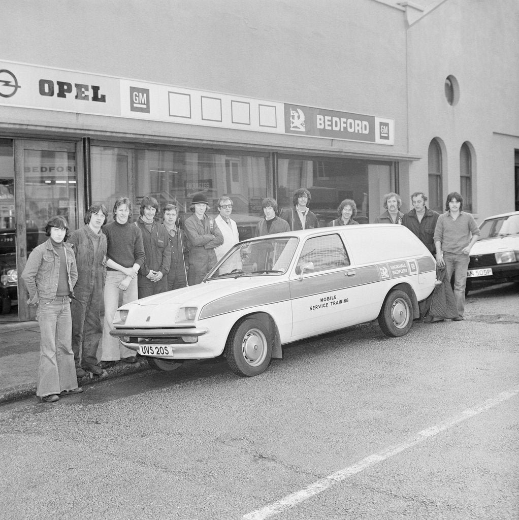 Detail of Bedford training van, Island Garages, Isle of Man by Manx Press Pictures