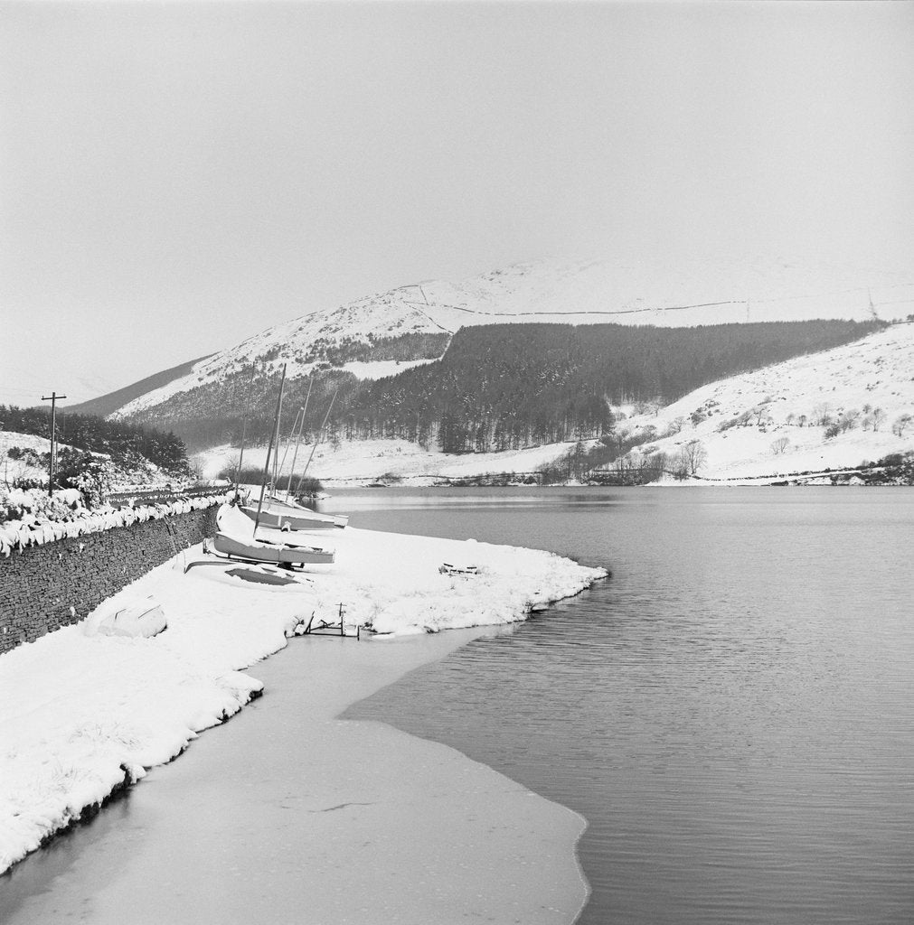 Detail of Snow, Baldwin Reservoir by Manx Press Pictures