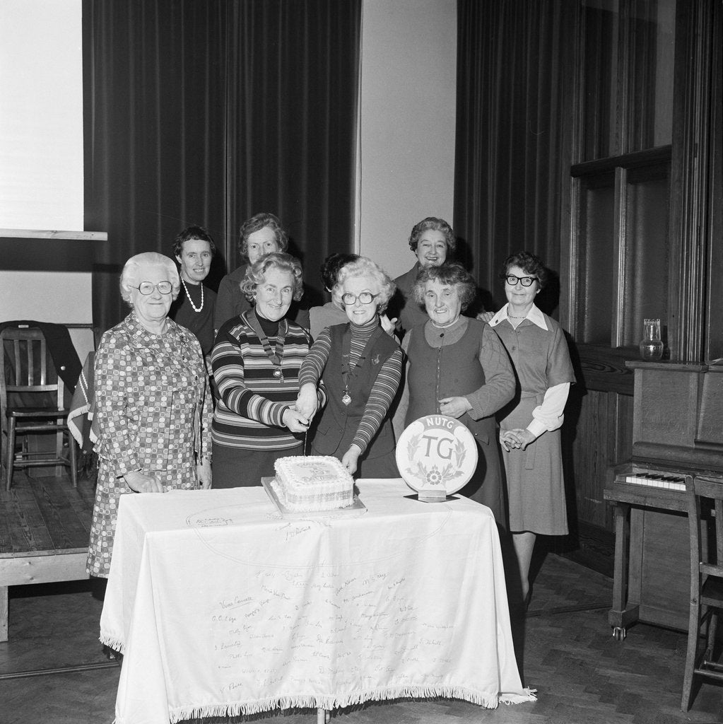 Detail of TG cake cutting, St George's Hall, Isle of Man by Manx Press Pictures