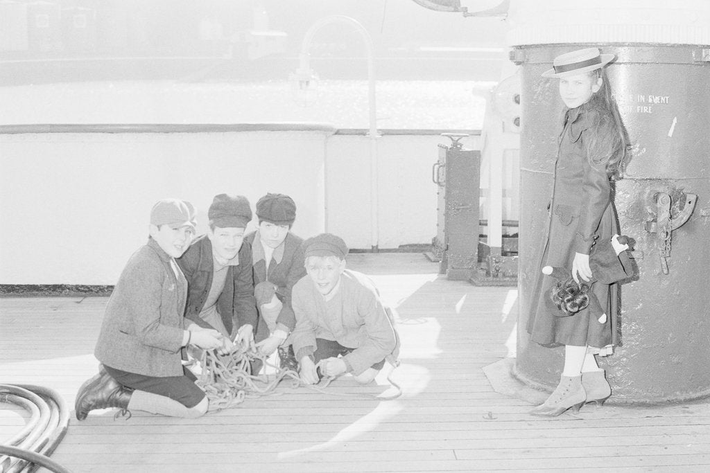 Detail of Filming 'Titanic' on the ship 'Manxman' by Manx Press Pictures