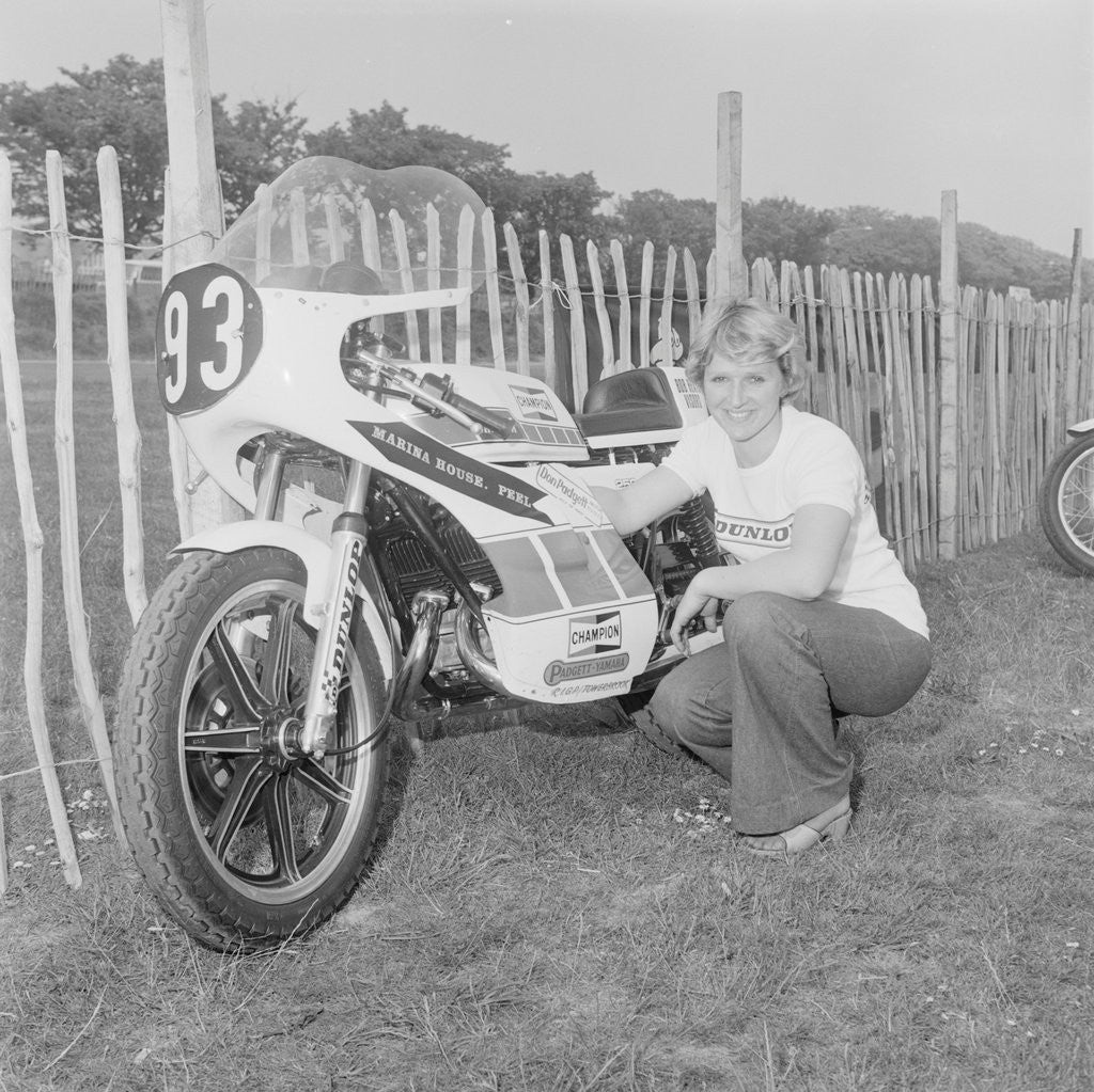 Detail of Hilary Musson, TT rider by Manx Press Pictures
