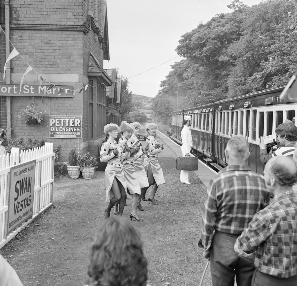 Detail of Filming Sea Side Special at Port St Mary Railway Station by Manx Press Pictures