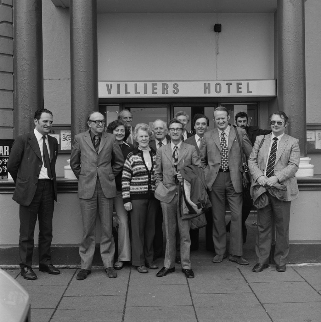 Detail of Shetland visitors, Villiers hotel by Manx Press Pictures