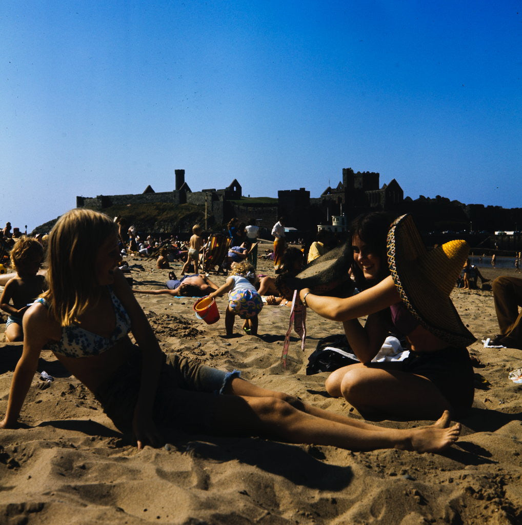 Detail of Peel beach by Manx Press Pictures