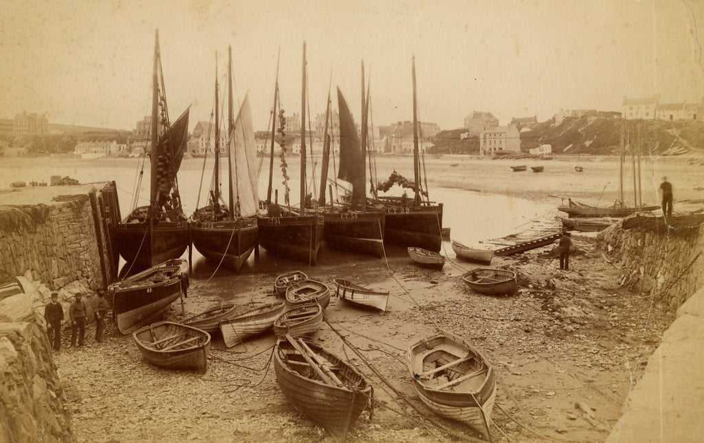 Detail of Fishing boats in Port Erin Bay by unknown