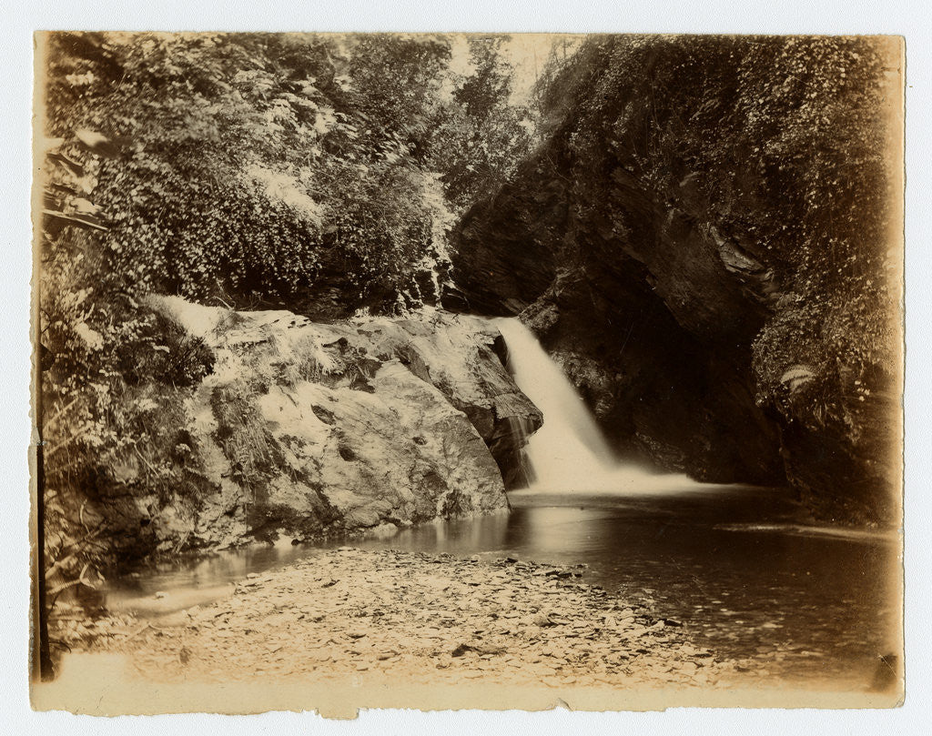 Detail of Glen Maye waterfall by W. H. Tomkinson