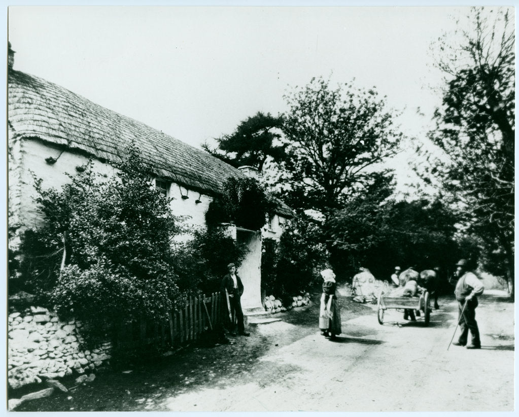 Detail of Miss Kneale's thatched cottage, Sulby Glen by George Bellett Cowen