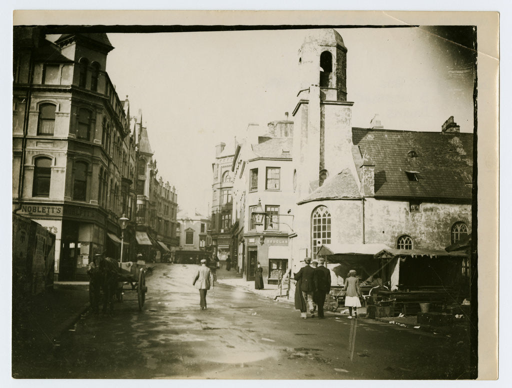 Detail of Market Hill looking towards Duke Street, Douglas by Anonymous