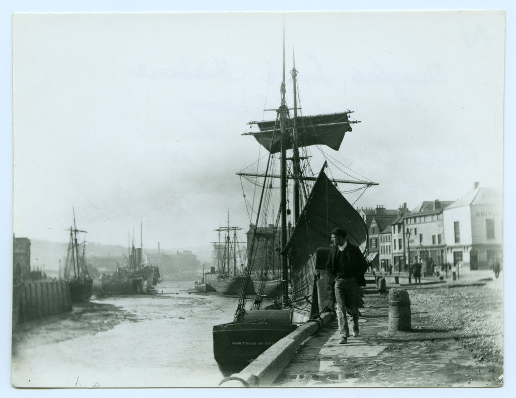 Detail of Douglas Inner Harbour and shipping by John Miller Nicholson