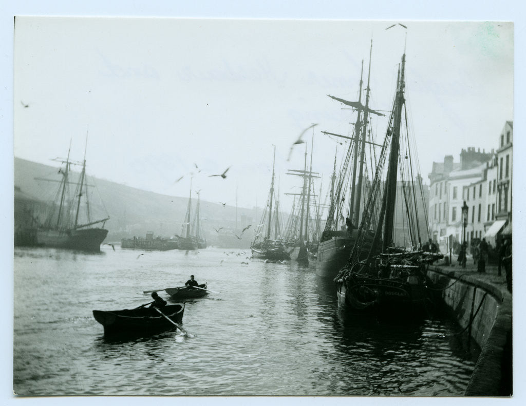 Detail of Douglas Inner Harbour and shipping by John Miller Nicholson