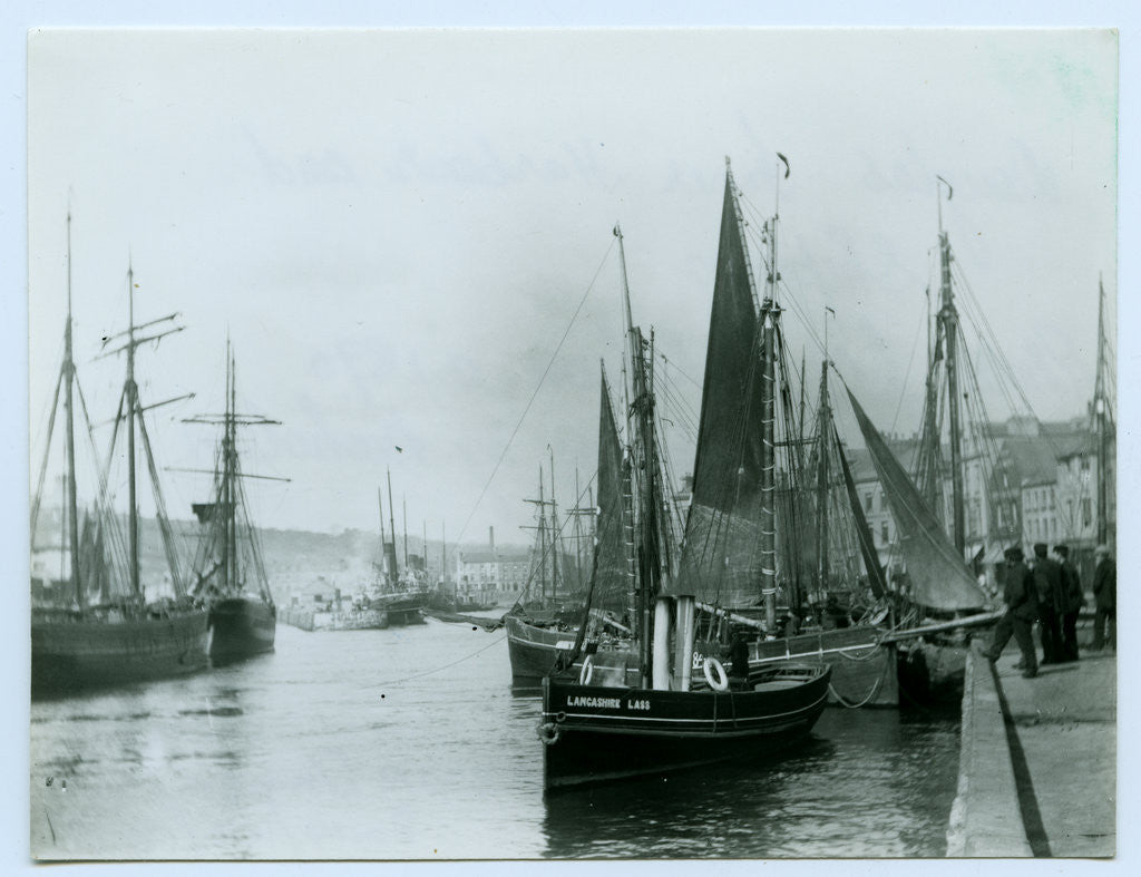Detail of Douglas Inner Harbour and shipping by John Miller Nicholson