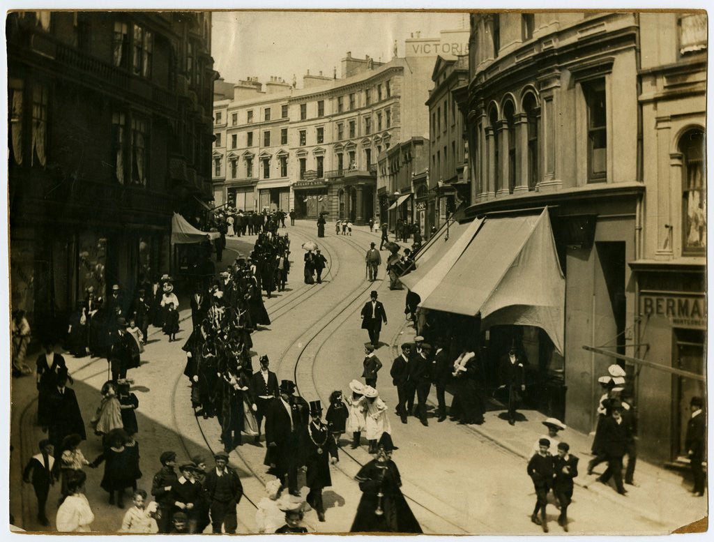 Detail of Mayor's procession on Prospect Hill, Douglas by Henry Hough