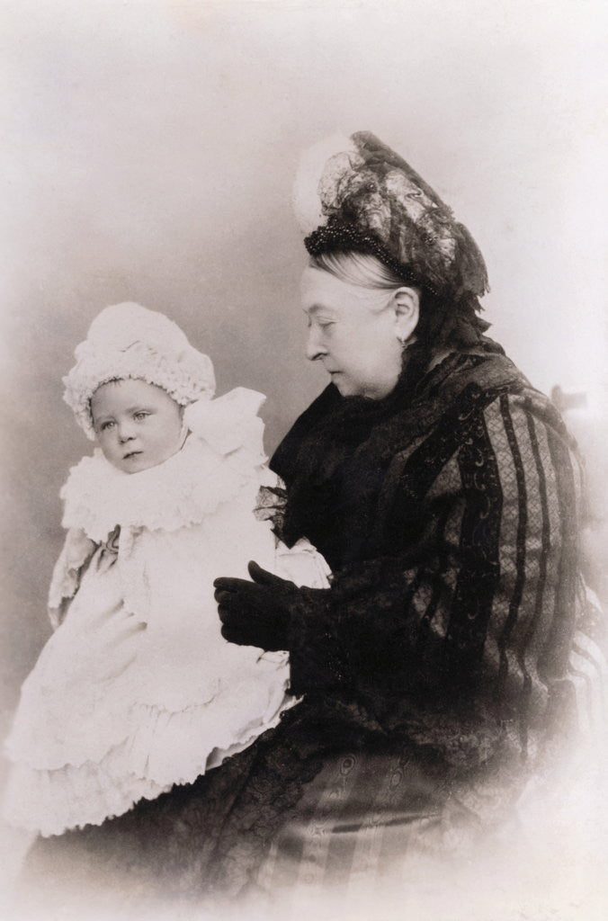 Detail of Queen Victoria and Prince Alexander Albert as Baby by Anonymous