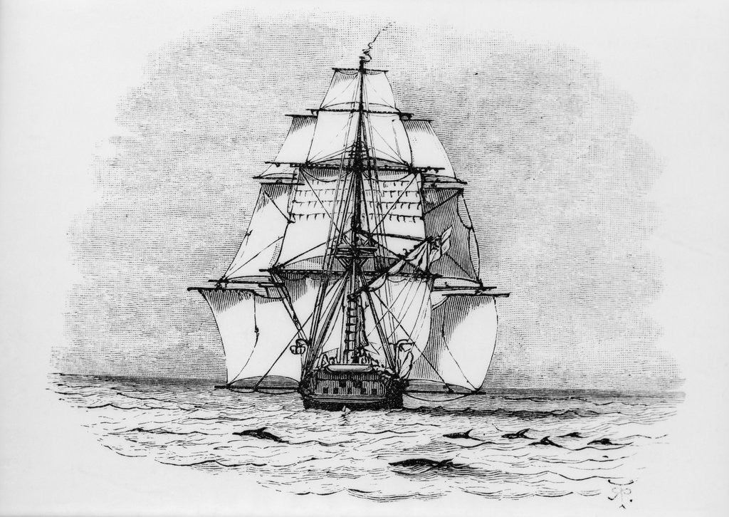 Detail of The Darwin Crew Homeward Bound Aboard the HMS Beagle by Anonymous