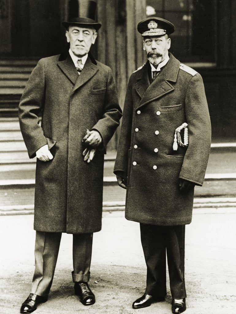 Detail of President Woodrow Wilson Posing with King George V by Corbis
