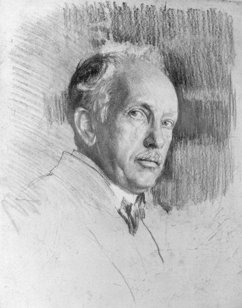 Detail of Drawn Portrait of Composer Richard Strauss by Corbis
