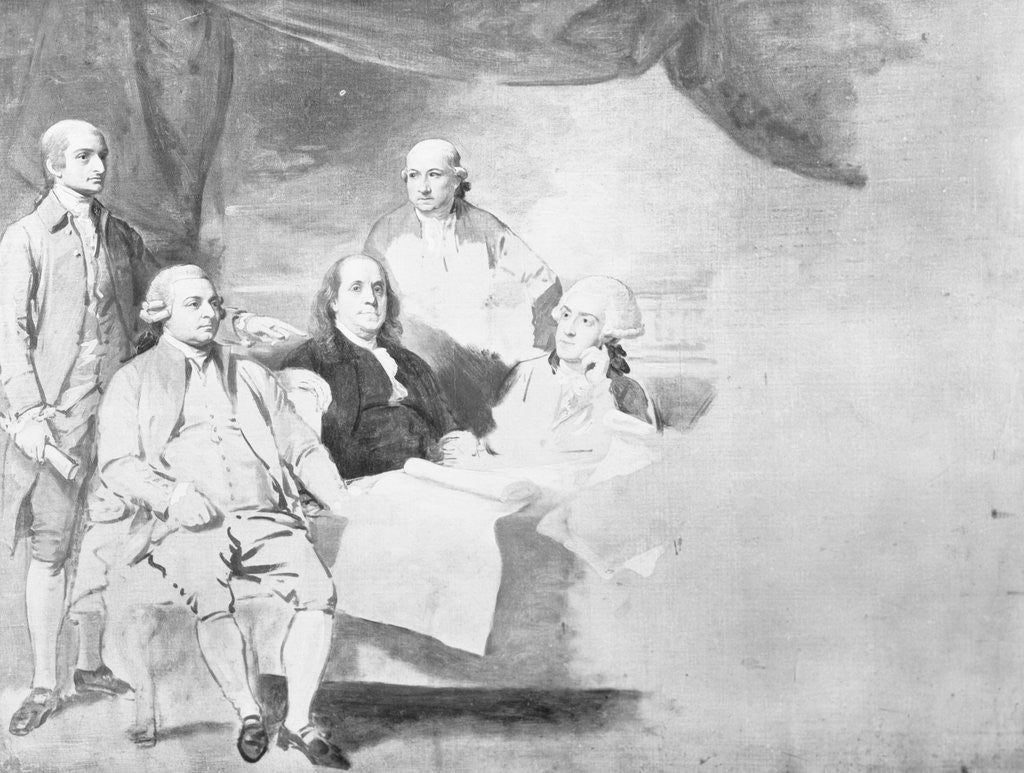 Detail of Unfinished Drawing of Peace Commissioners by Anonymous