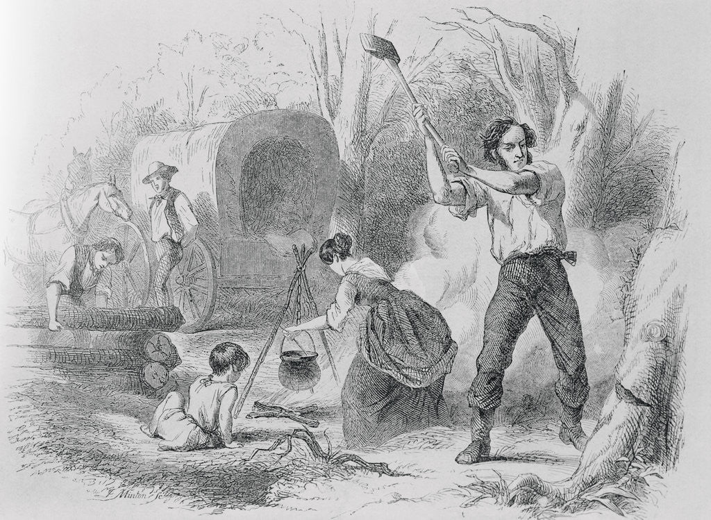 Detail of Men and Women Clearing the Ground by Anonymous