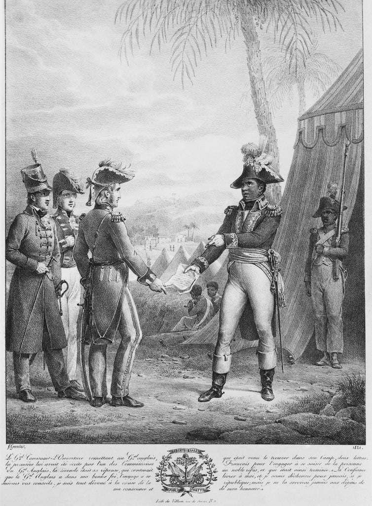 Detail of Francois Dominique Toussaint Louverture Meeting with Generals by Corbis