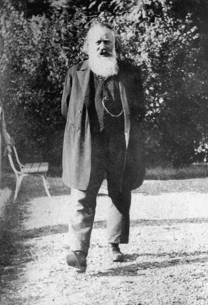 Detail of Johannes Brahms Going for a Stroll Outside by Anonymous