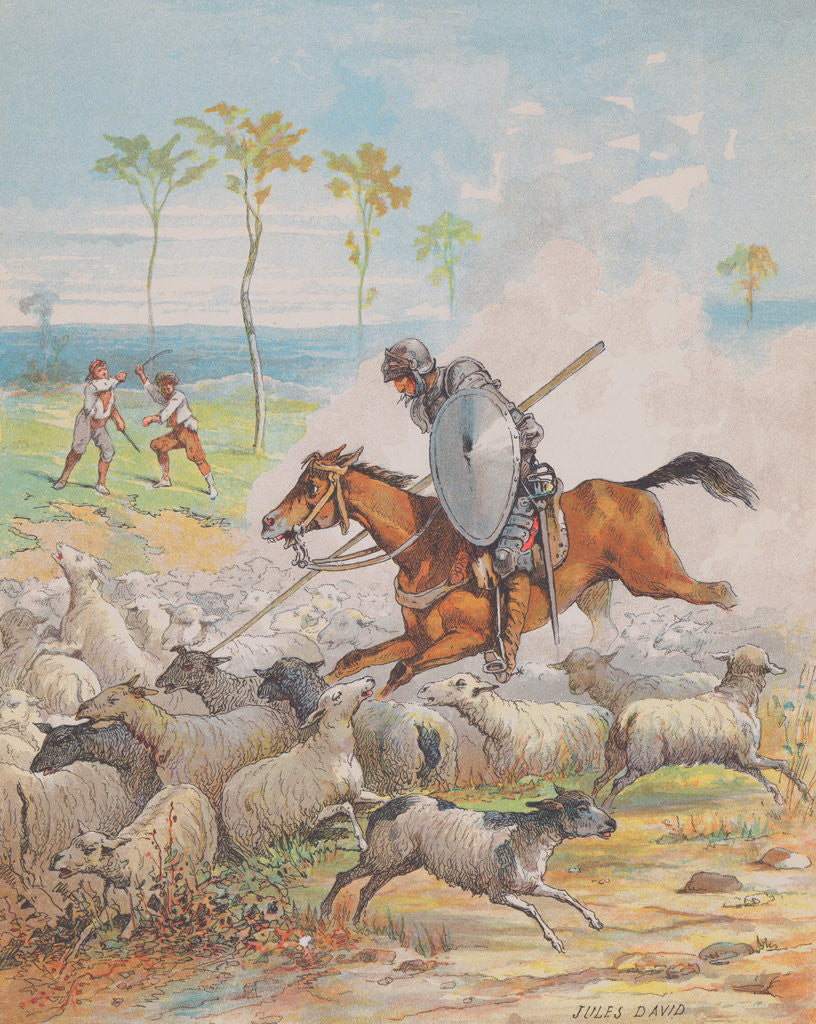 Detail of Scene from Cervantes' Don Quixote by Anonymous
