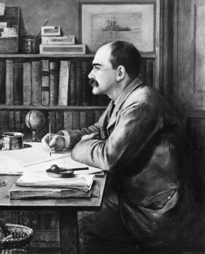 Detail of Rudyard Kipling by Philip Burne-Jones