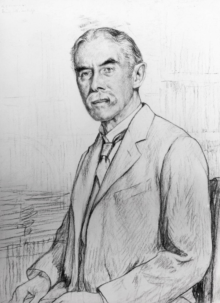Detail of Portrait of Alfred Edward Housman by Anonymous
