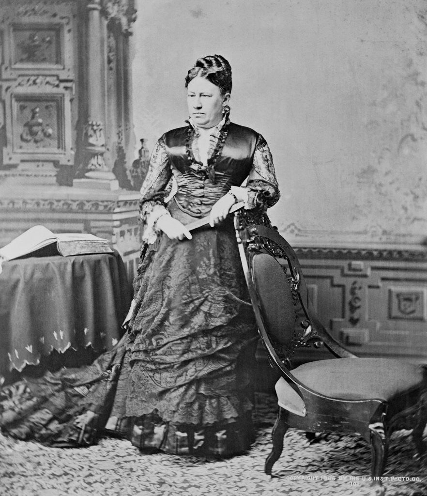 Detail of First Lady Julia Dent Grant in the White House by Anonymous