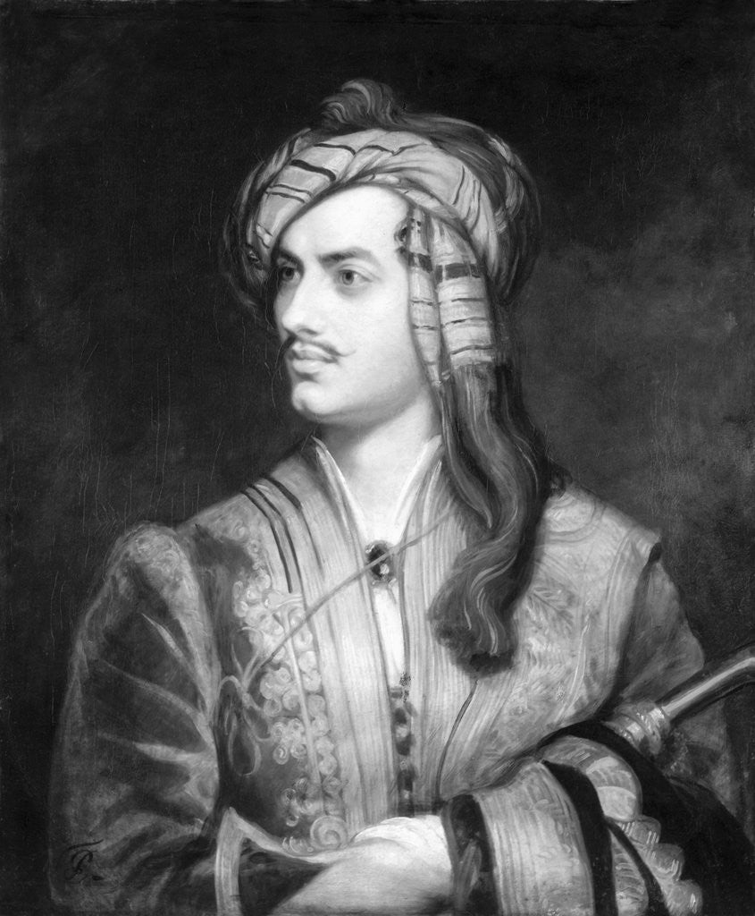 Detail of Painting of Lord Byron by Anonymous