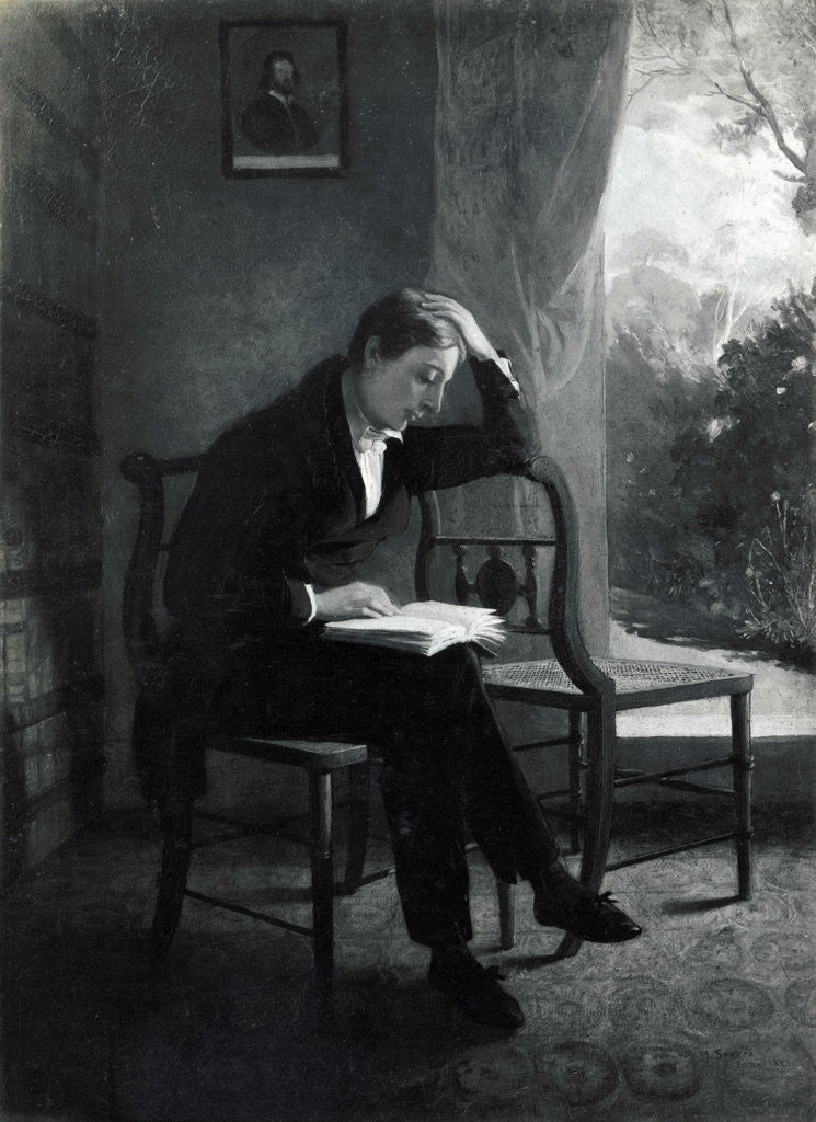 Detail of Portrait of John Keats Reading by Joseph Severn