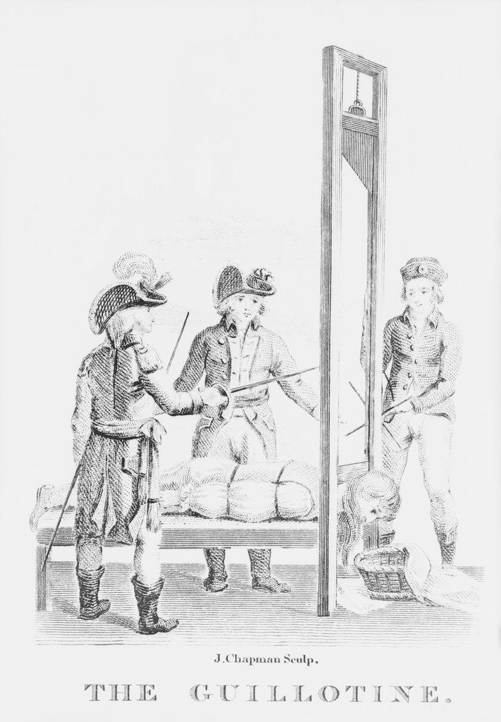 Detail of Man Lying in Guillotine by Anonymous