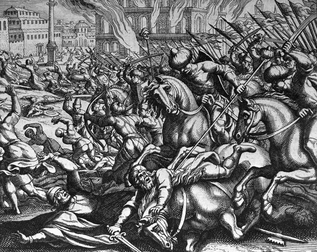 Detail of Siege of Constantinople, 1453 by Matthaeus Merian