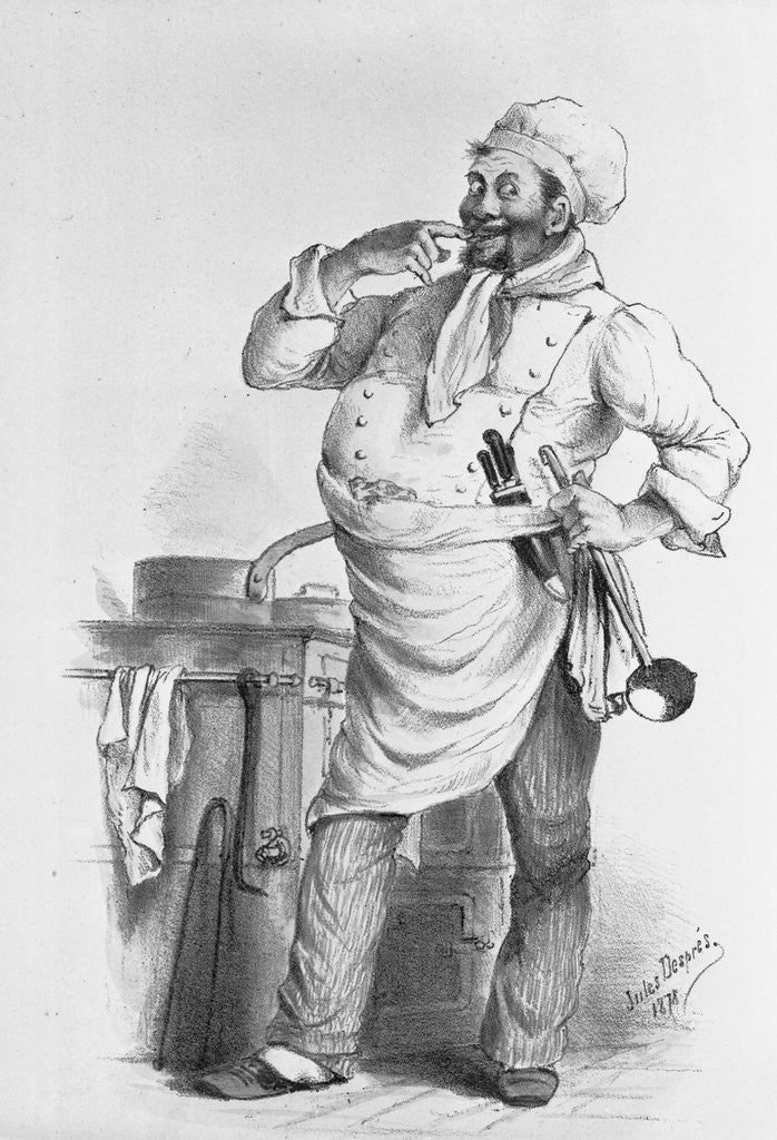 Detail of French Cook Deep in Thought by Anonymous