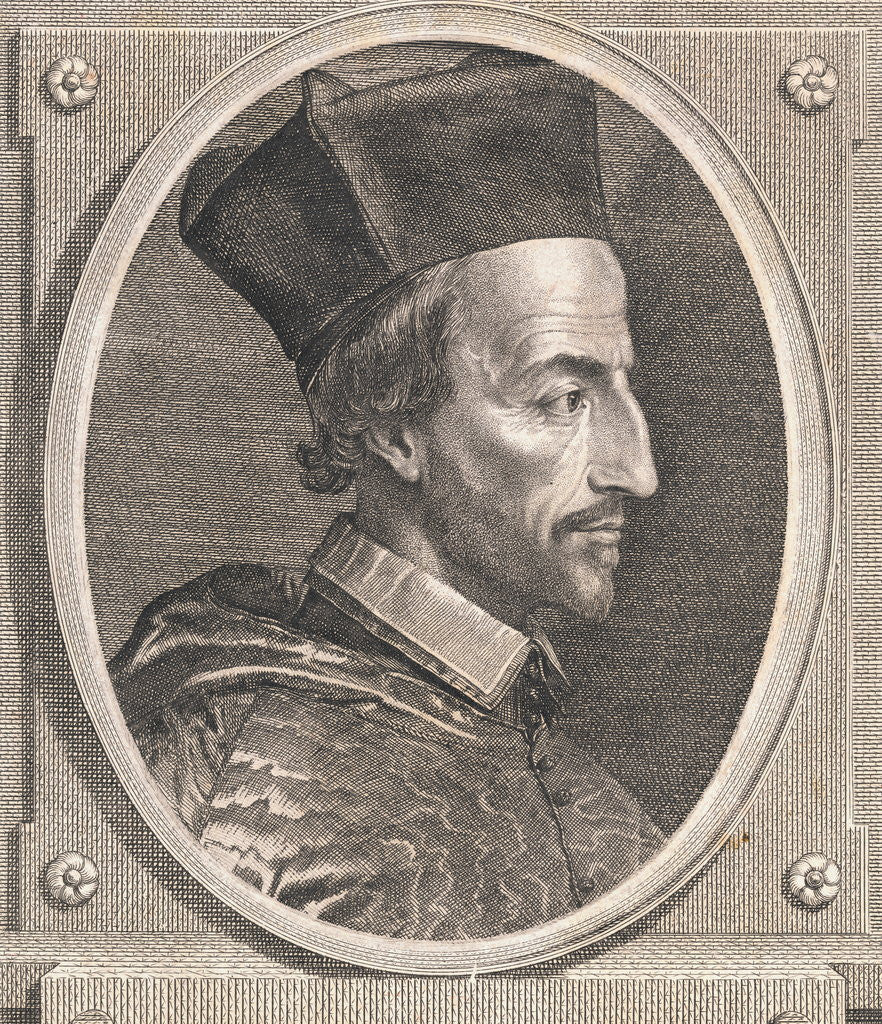 Detail of Portrait of Cornelius Jansenius by Anonymous