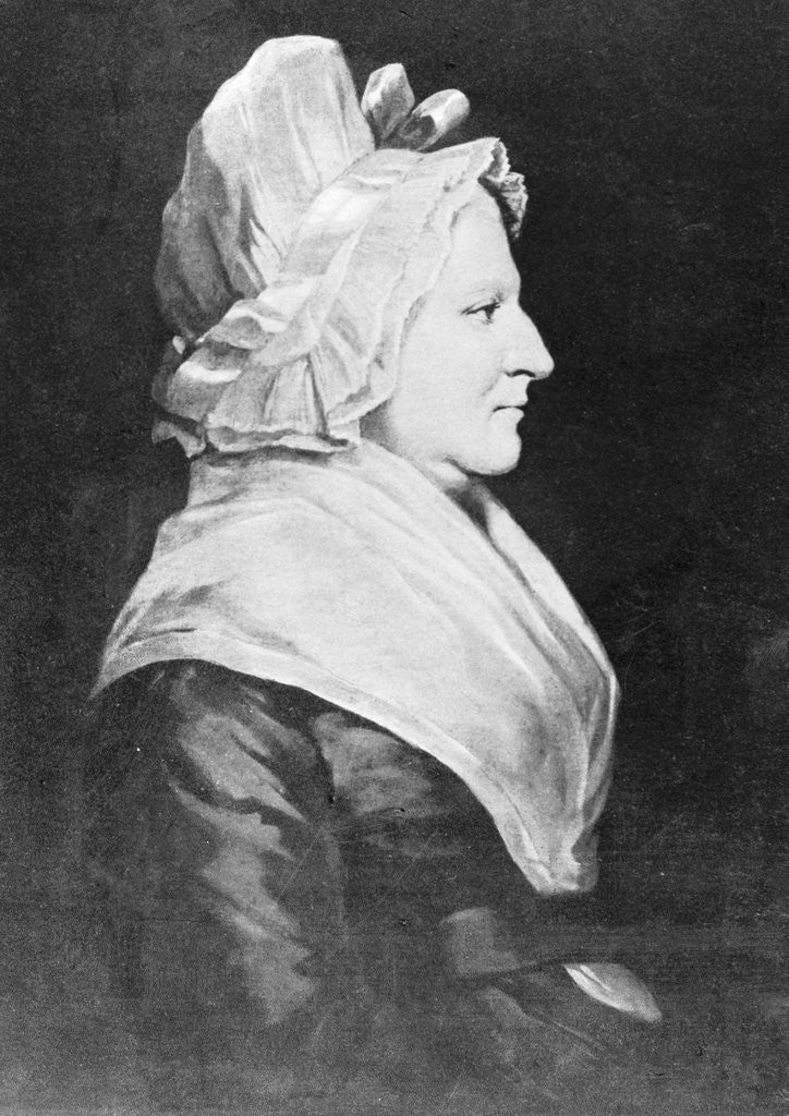 Detail of Portrait Painting of Martha Washington by Anonymous