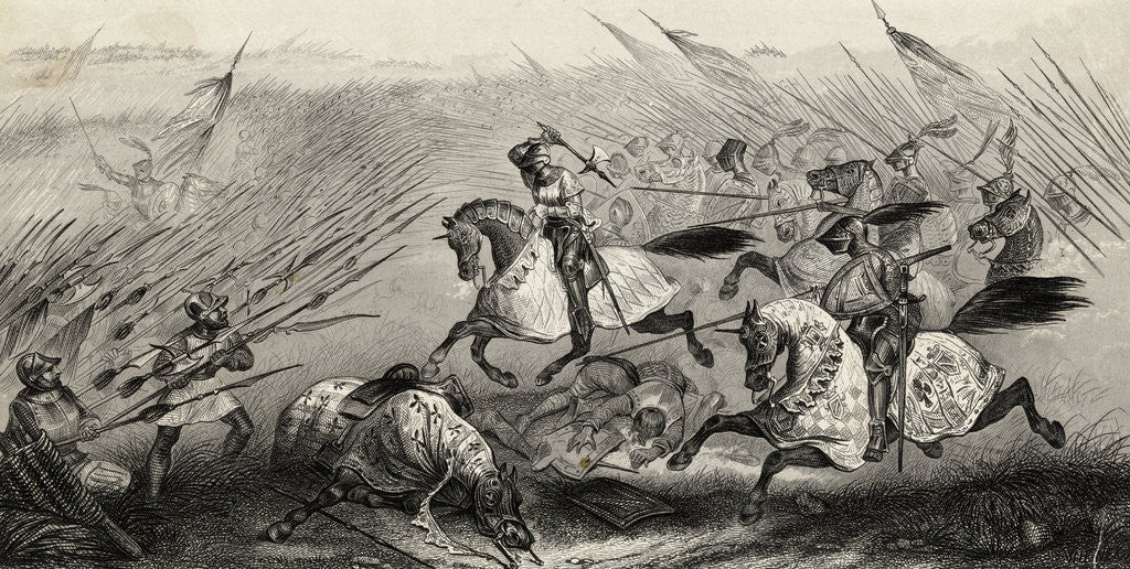Detail of Medieval Knights Battling by Anonymous