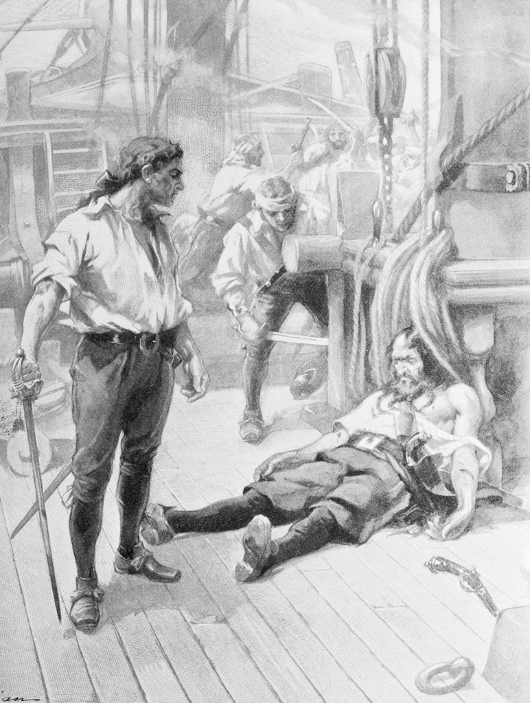 Detail of Police at Edward Teach's Demise by Anonymous