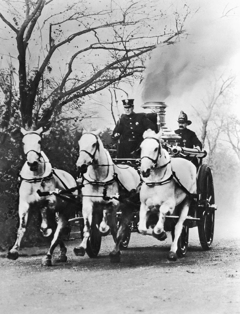 Detail of Fire Engine Under Full Steam by Anonymous