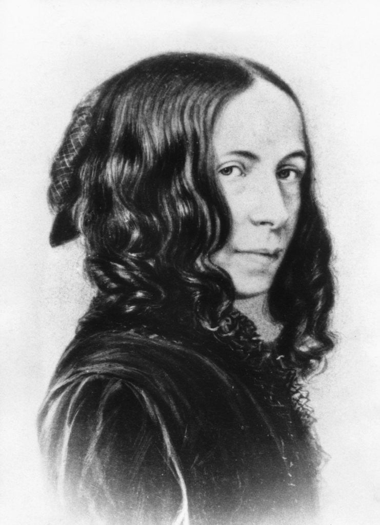 Detail of Elizabeth Barrett Browning by Anonymous