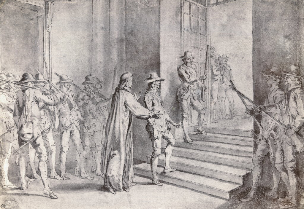 Detail of King Charles I Being Escorted by Soldiers to His Execution by Anonymous