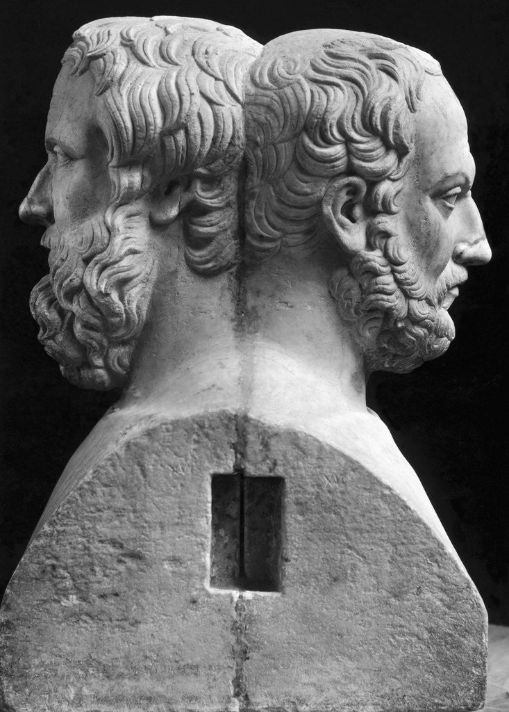 Detail of Profile Statuette of Herodotus and Thucydides by Anonymous
