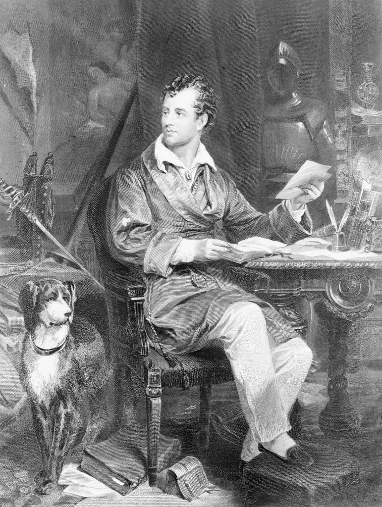 Detail of Engraving of Lord Byron by Anonymous