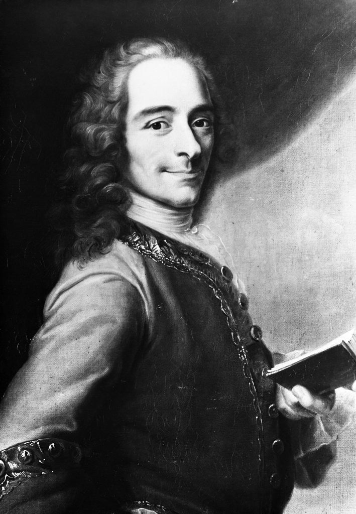Detail of Voltaire by Corbis